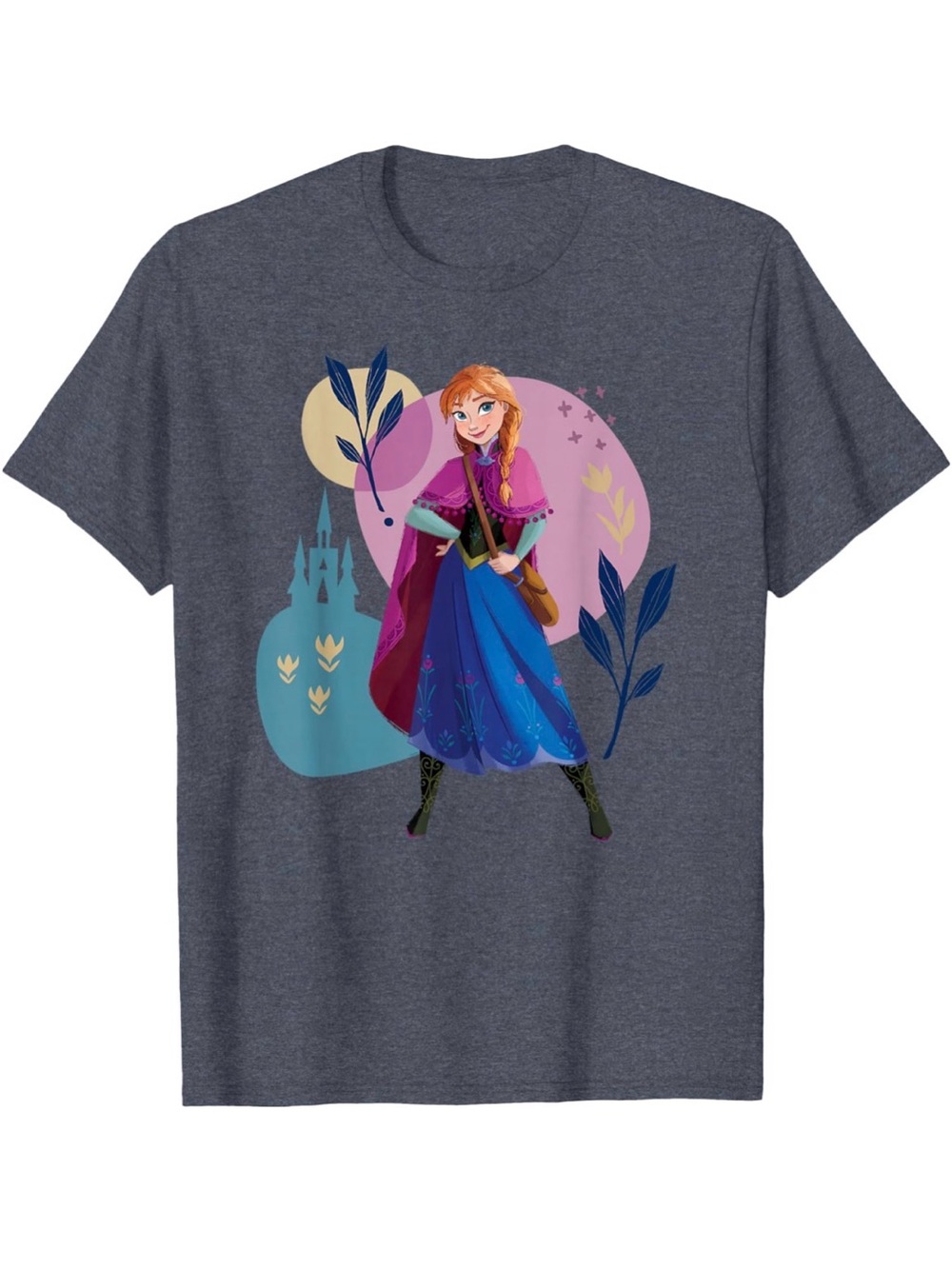 Anna Graphic Tee for Women - Heather Blue